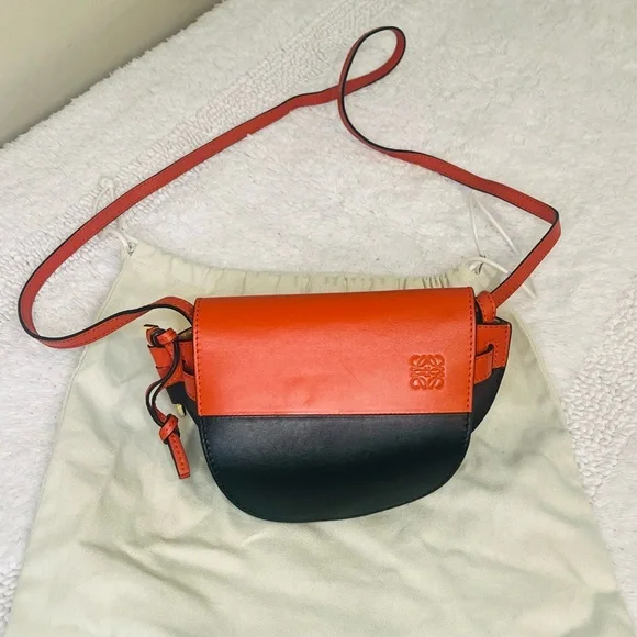 Loewe Gate Mini Crossbody Bag | Two-Tone Leather | Authentic - Picture 2 of 9